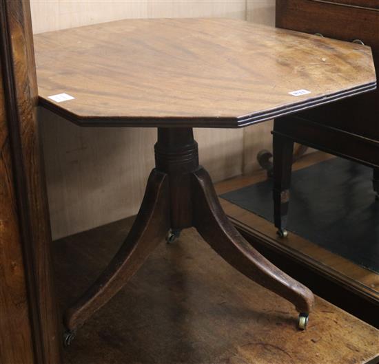 A Regency mahogany octagonal occasional table W.65cm